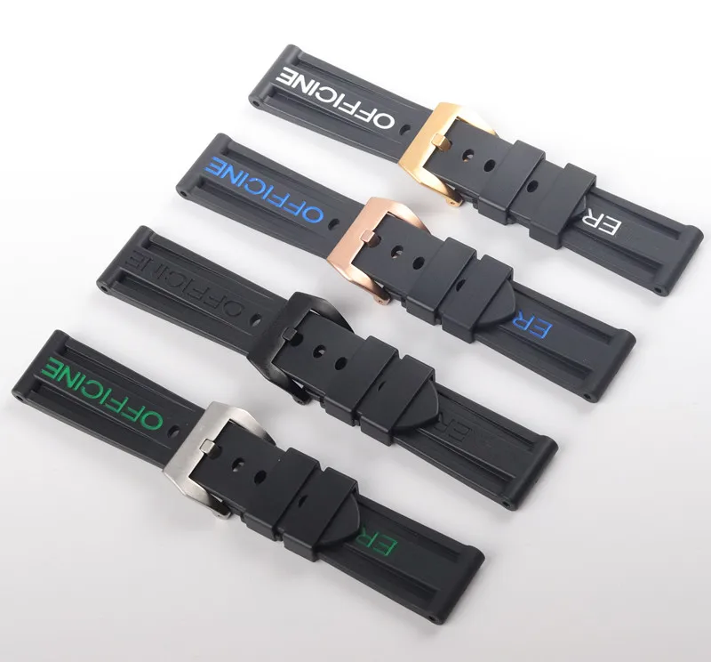 24mm Black nature soft Rubber Silicone Whatchband Watch Band fit For Panerai strap belt needle buckle for PAM111 belt
24mm Black nature soft Rubber Silicone Whatchband Watch Band fit For Panerai strap belt needle buckle for PAM111 belt