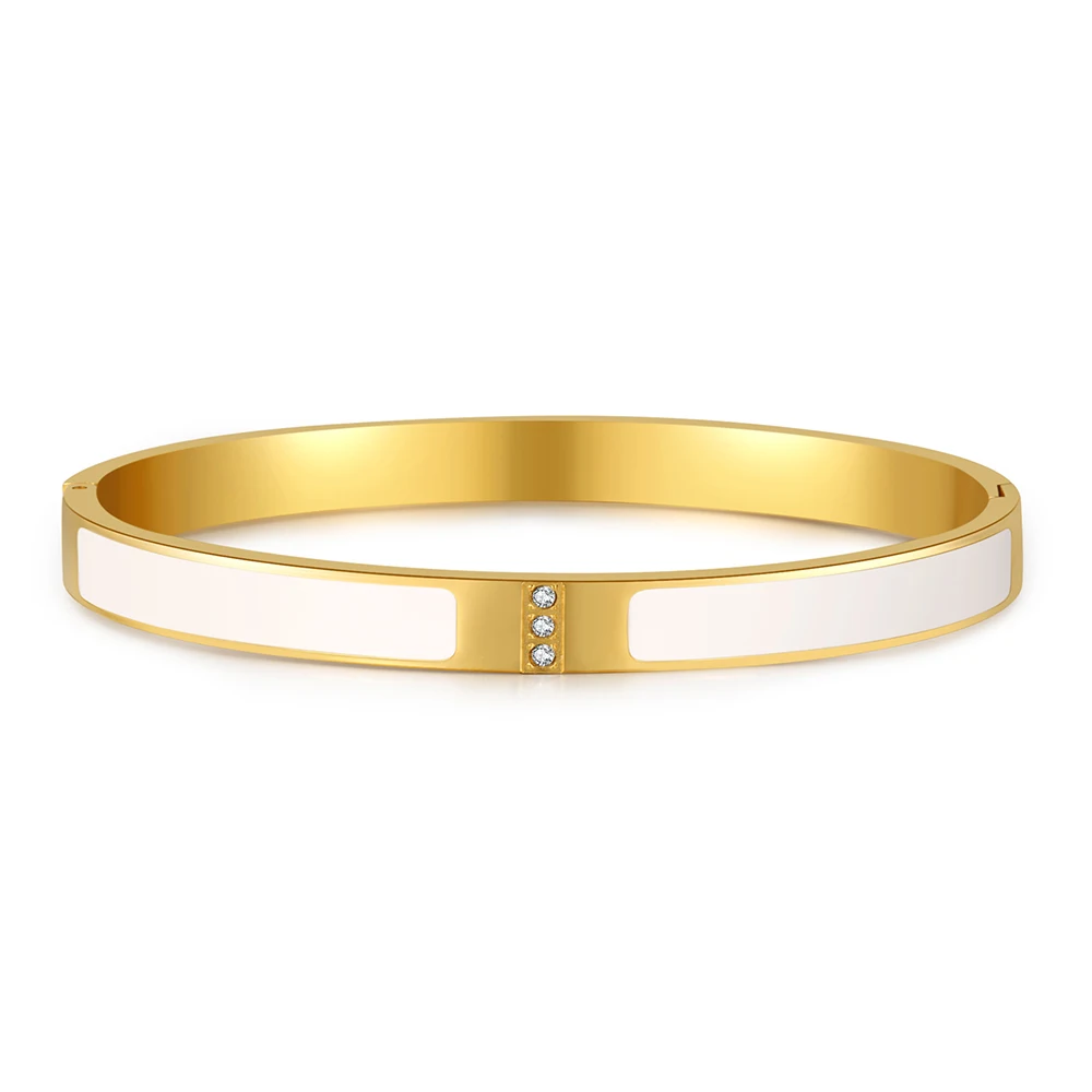 Fashion Black White Enamel Stainless Steel Opening Bangle For Women No Fade Color Bracelet Bangles Friendship Jewelry Gifts
Fashion Black White Enamel Stainless Steel Opening Bangle For Women No Fade Color Bracelet Bangles Friendship Jewelry Gifts
