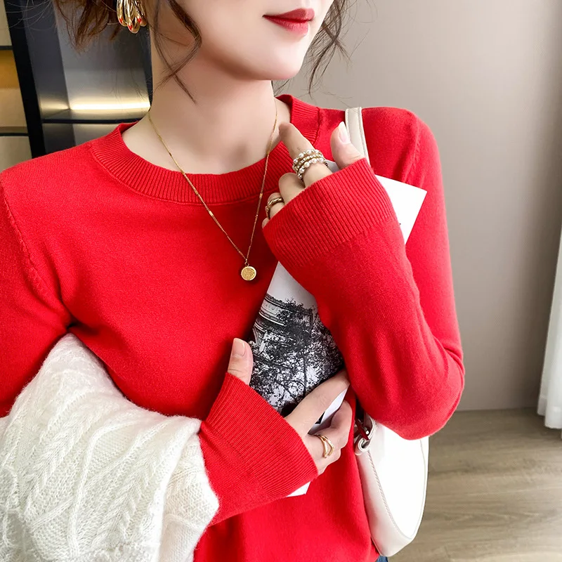 Women's Spring And Autumn New Long-sleeved Sweater Women's High-neck Sweater Casual Sweater Loose Wild Bottoming Shirt
Women's Spring And Autumn New Long-sleeved Sweater Women's High-neck Sweater Casual Sweater Loose Wild Bottoming Shirt