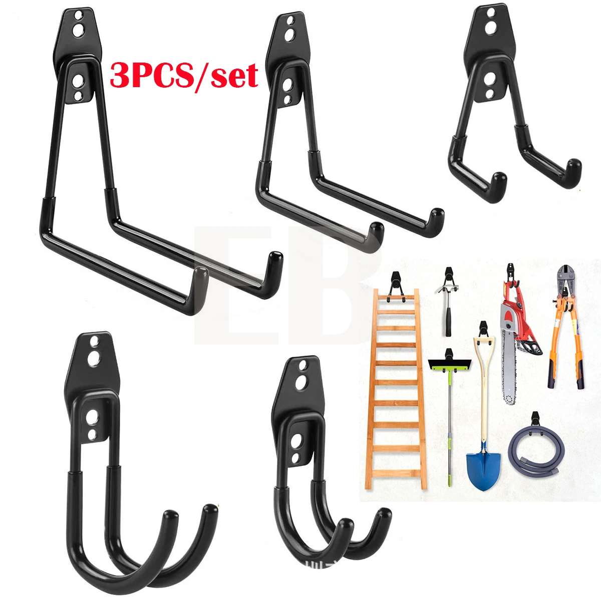 3PCS Heavy Duty Metal Hook Garage Organizer Wall Mount Bicycle Hanger Hooks Wall Mount Anti-slip Storage Hook For Ladders Garden
3PCS Heavy Duty Metal Hook Garage Organizer Wall Mount Bicycle Hanger Hooks Wall Mount Anti-slip Storage Hook For Ladders Garden