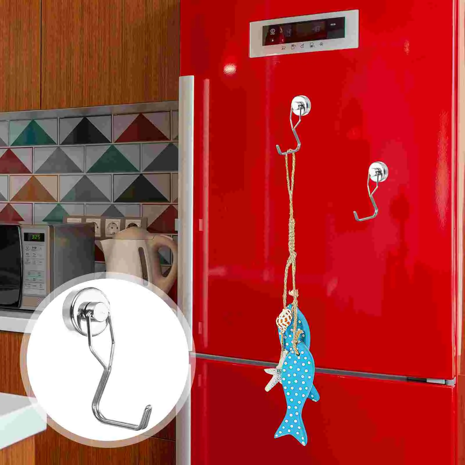 2Pcs Household Rotating Hooks Practical Magnetic Hooks Stainless Steel Hooks Refrigerator Hooks for Kitchen Door Home Bathroom
2Pcs Household Rotating Hooks Practical Magnetic Hooks Stainless Steel Hooks Refrigerator Hooks for Kitchen Door Home Bathroom