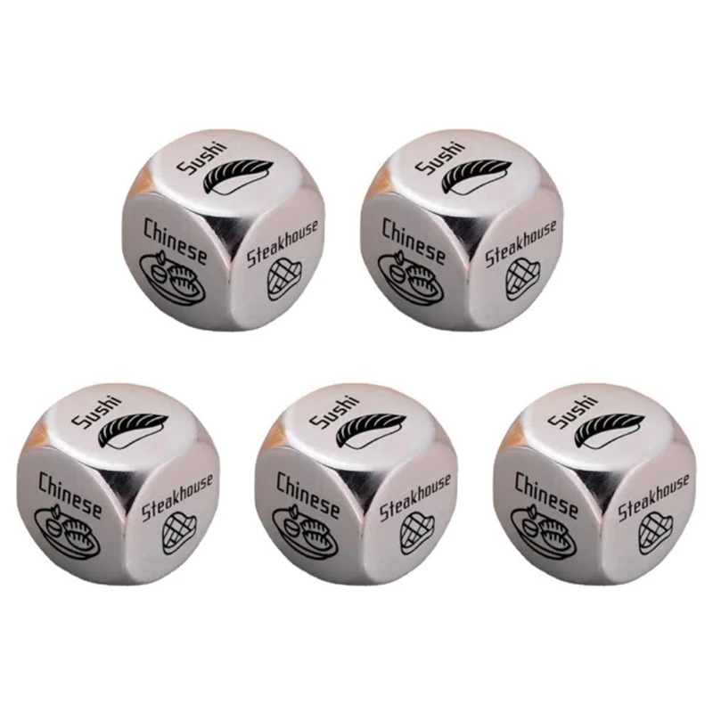 1/5pcs Food Decision Dices Decider Stainless Steel Date Night Dices Funny Anniversary Gift Food Dices Decision Maker 55KD
1/5pcs Food Decision Dices Decider Stainless Steel Date Night Dices Funny Anniversary Gift Food Dices Decision Maker 55KD
