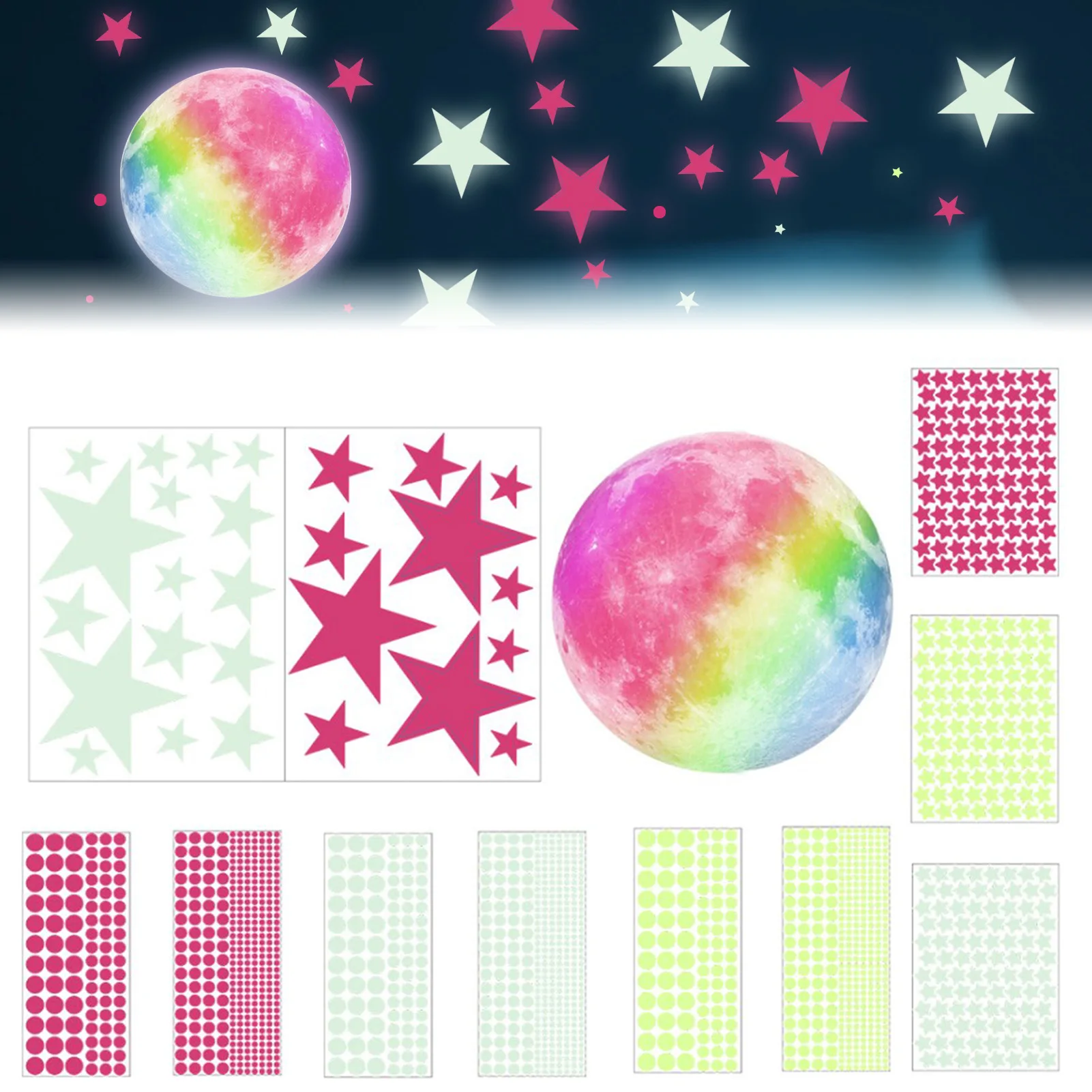 3D Luminous Wall Stickers Glow In The Dark Stars Sticker Decals For Kids Baby Rooms Colorful Fluorescent Stickers Home Decor
3D Luminous Wall Stickers Glow In The Dark Stars Sticker Decals For Kids Baby Rooms Colorful Fluorescent Stickers Home Decor