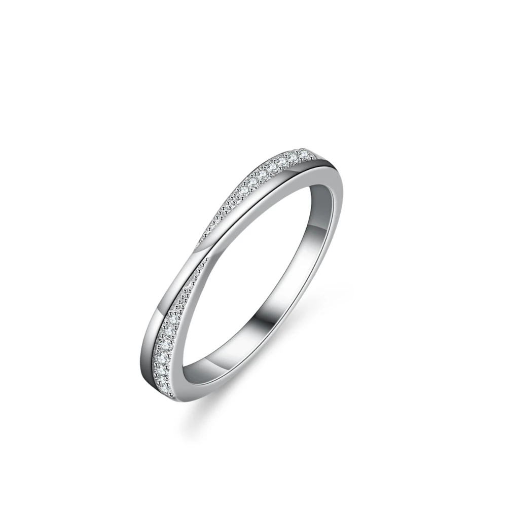 

Женское кольцо с муассанитом TKJ, однорядное обручальное ювелирное изделие из стерлингового серебра 925 пробы