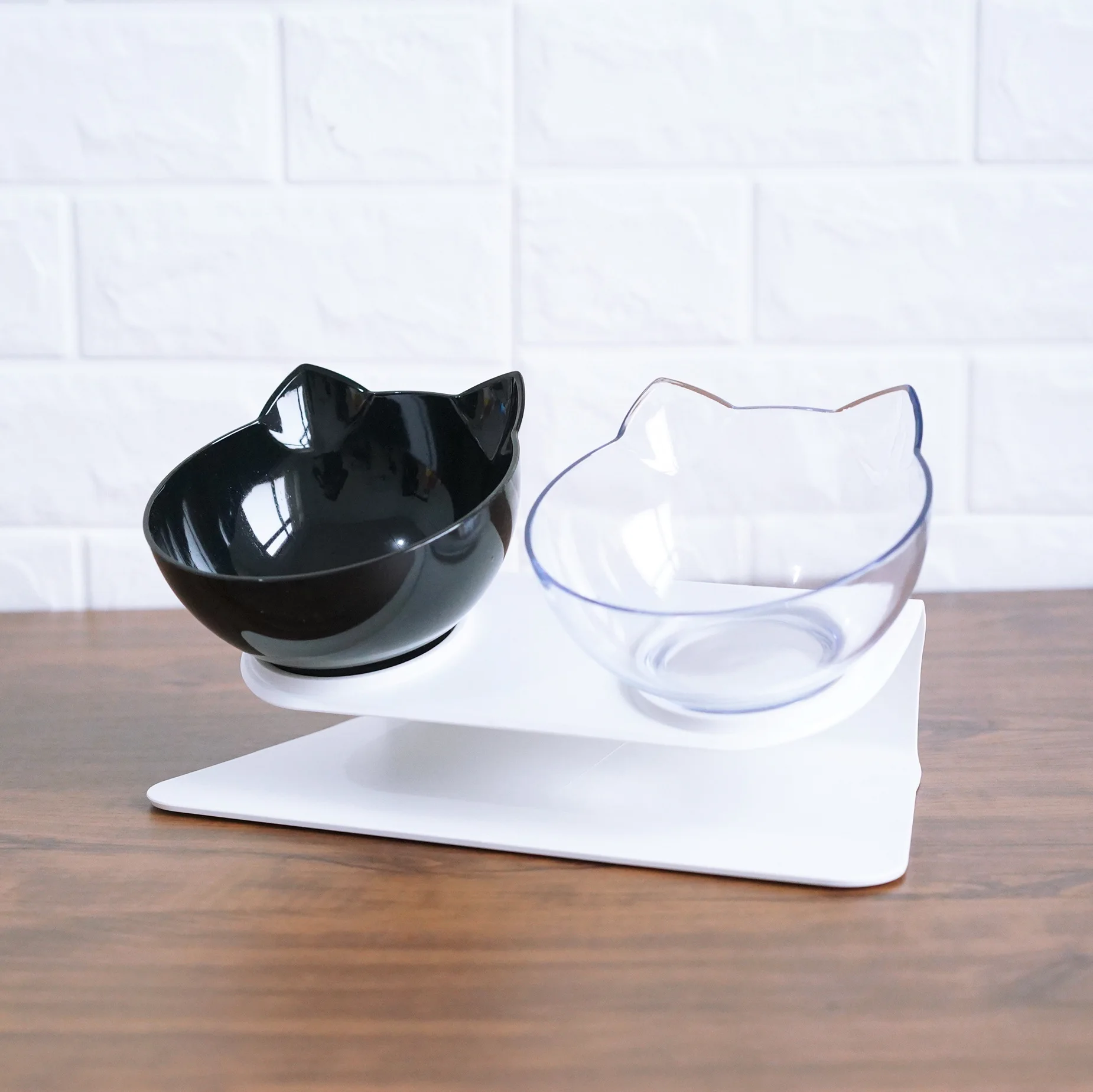 Cat Double Bowl Transparent Non-slip Food Water Bowl Pet Cat Bowls Dog Feeding Bowl With Protection Cervical Cat Accessories
Cat Double Bowl Transparent Non-slip Food Water Bowl Pet Cat Bowls Dog Feeding Bowl With Protection Cervical Cat Accessories
