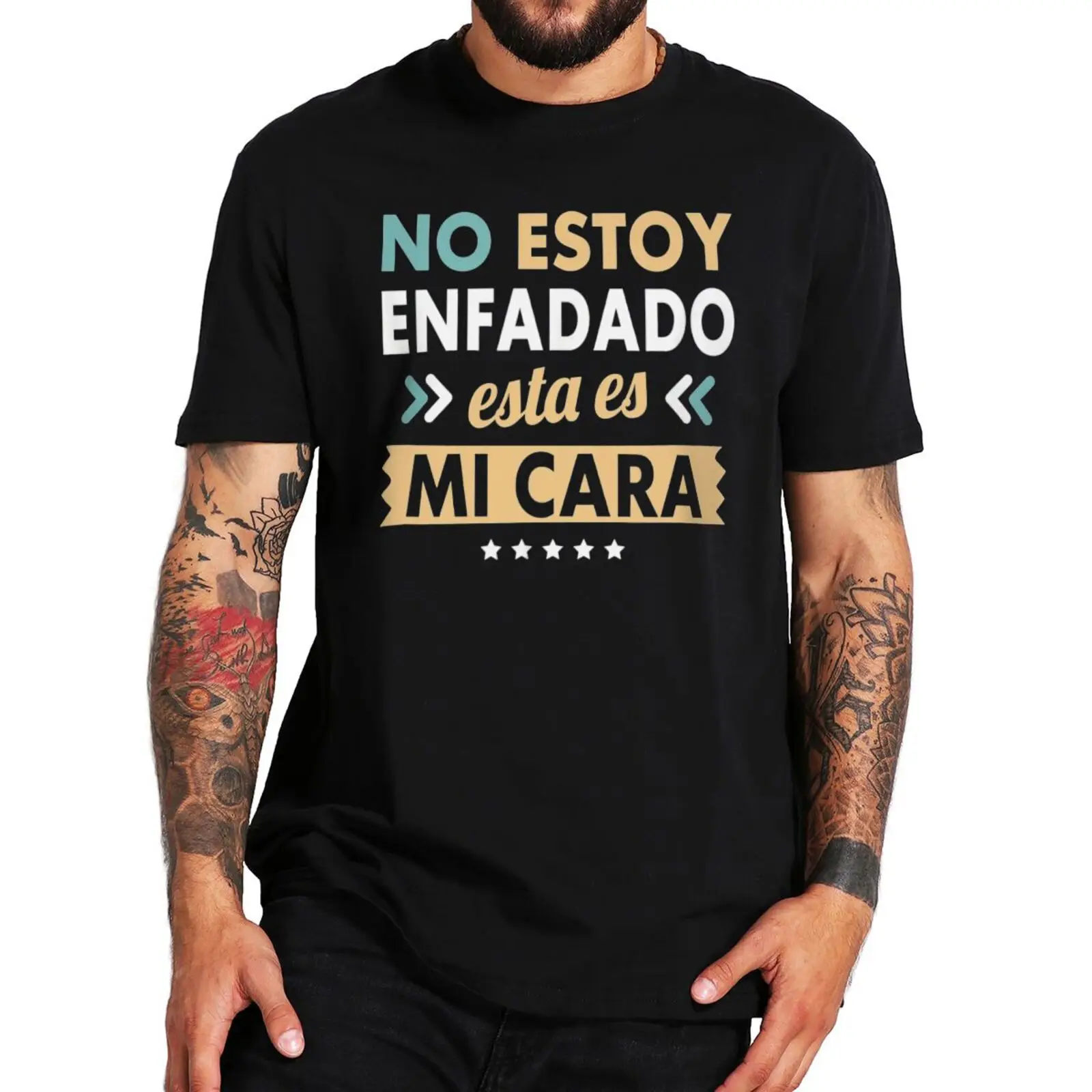 I'm Not Angry This Is My Face T Shirt Funny Quote With Spanish Text Men's Tee Shirt Short Sleeved 100% Cotton Tshirt
I'm Not Angry This Is My Face T Shirt Funny Quote With Spanish Text Men's Tee Shirt Short Sleeved 100% Cotton Tshirt