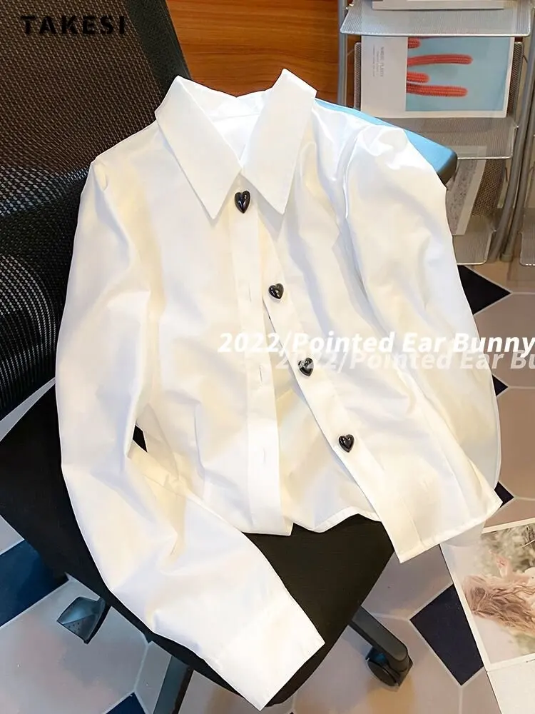 Korean Style Loose Long Sleeve Single Breasted White Shirt 2023 Spring Summer Women's Casual Turn-Down Collar Baggy Blouse Top
Korean Style Loose Long Sleeve Single Breasted White Shirt 2023 Spring Summer Women's Casual Turn-Down Collar Baggy Blouse Top