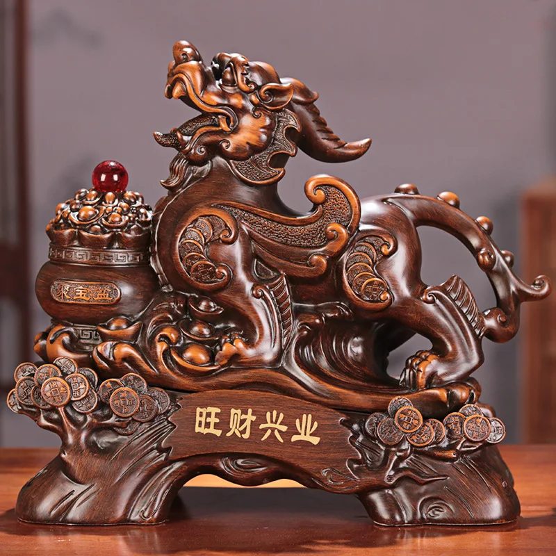 

Lucky Pixiu Feng Shui Ornament modern resin sculpture Town house to ward off evil spirits home office decoration statue