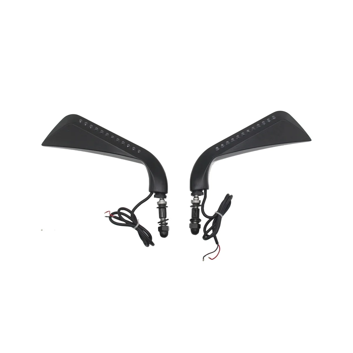 Motorcycle Sickle Rearview Side Mirror with LED Turn Signal Light for Harley Dyna Fatboy Softail Sportster, Black 
Motorcycle Sickle Rearview Side Mirror with LED Turn Signal Light for Harley Dyna Fatboy Softail Sportster, Black