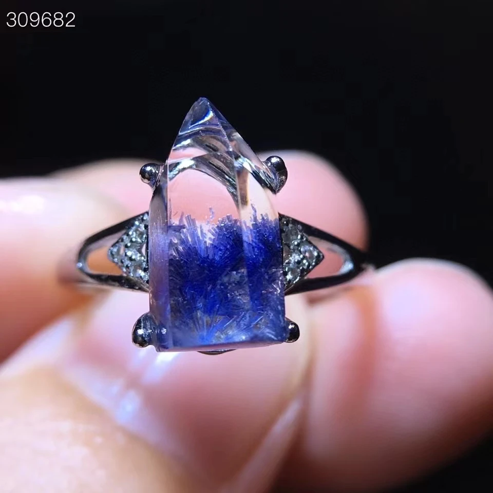 Natural Blue Rutilated Dumortierite Quartz Oval Adjustable Ring 12.4/6.5mm Woman Men Ring Jewelry AAAAA
Natural Blue Rutilated Dumortierite Quartz Oval Adjustable Ring 12.4/6.5mm Woman Men Ring Jewelry AAAAA