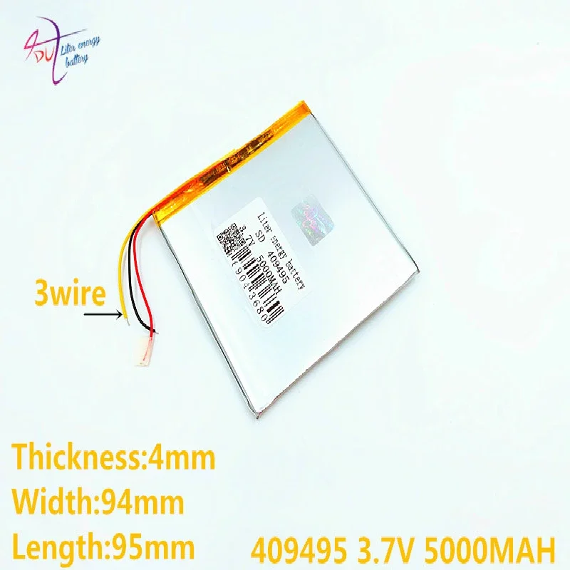 3 line Liter energy battery 3.7V 5000MAH 409495 409595( Polymer lithiumion) for 7,8,9inch tablet PC ICOO D70pro II,Sanei 
3 line Liter energy battery 3.7V 5000MAH 409495 409595( Polymer lithiumion) for 7,8,9inch tablet PC ICOO D70pro II,Sanei