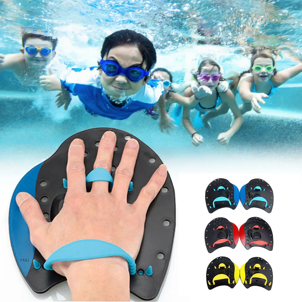 

Professional Swimming Paddles Adult Children Girdles Correction Hand Fins Flippers Palm Finger Webbed Gloves Paddle Water Sports