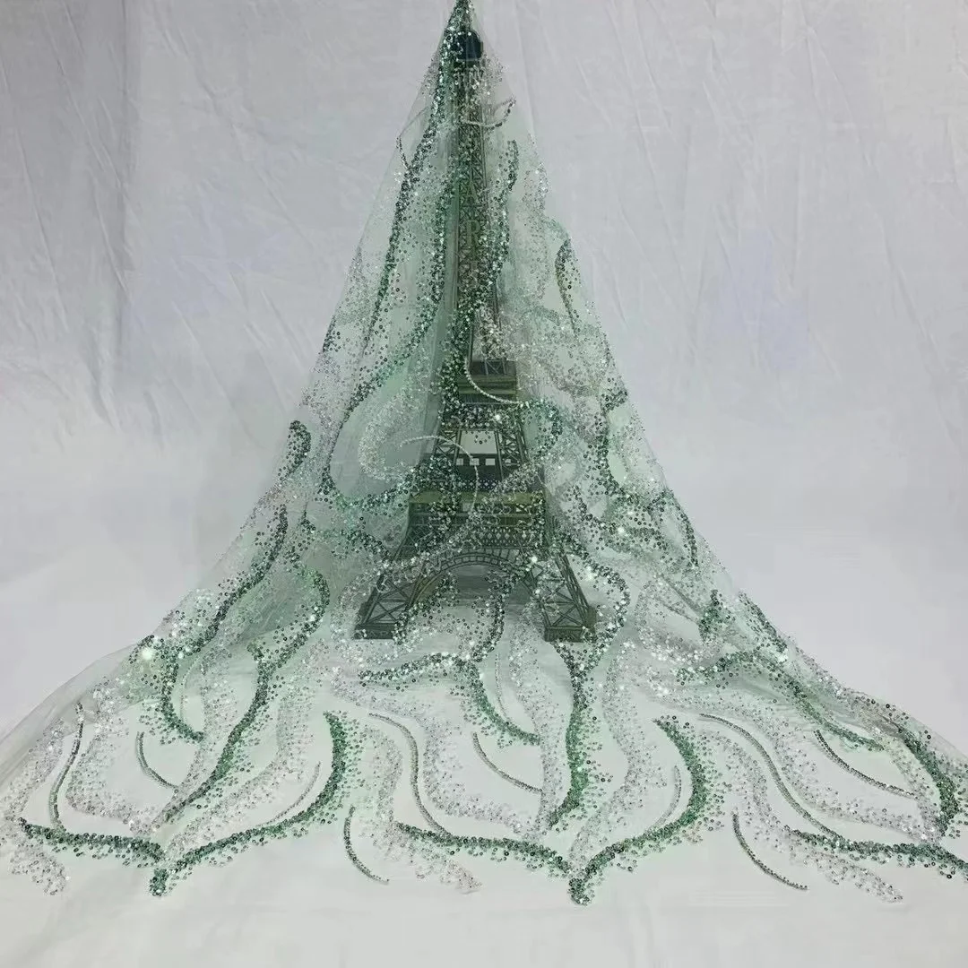 New Arrival African Beaded Lace Fabric High Quality Sequined French Tulle Mesh Embroidery Net Lace Fabric For Wedding
New Arrival African Beaded Lace Fabric High Quality Sequined French Tulle Mesh Embroidery Net Lace Fabric For Wedding