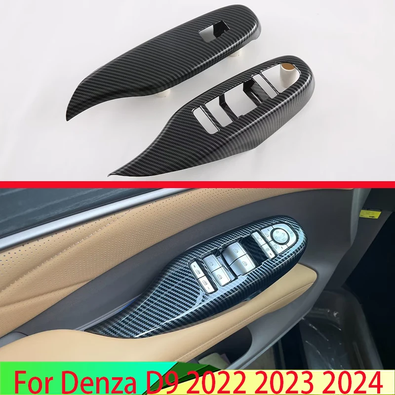 For Denza D9 DMI EV 2022 2023 2024 Carbon Fiber Style Front Door Window Armrest Cover Switch Panel Trim Molding Garnish
For Denza D9 DMI EV 2022 2023 2024 Carbon Fiber Style Front Door Window Armrest Cover Switch Panel Trim Molding Garnish