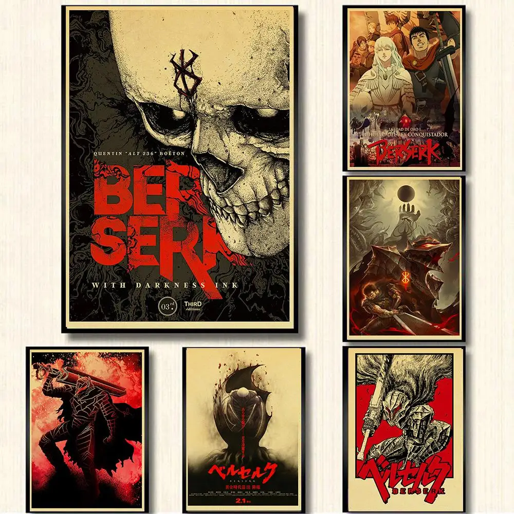 Ретро постер Berserk из крафт-бумаги, классическое Аниме изображение меча, настенная наклейка, домашний декор, для детской комнаты, бара, художе...
Ретро постер Berserk из крафт-бумаги, классическое Аниме изображение меча, настенная наклейка, домашний декор, для детской комнаты, бара, художе...