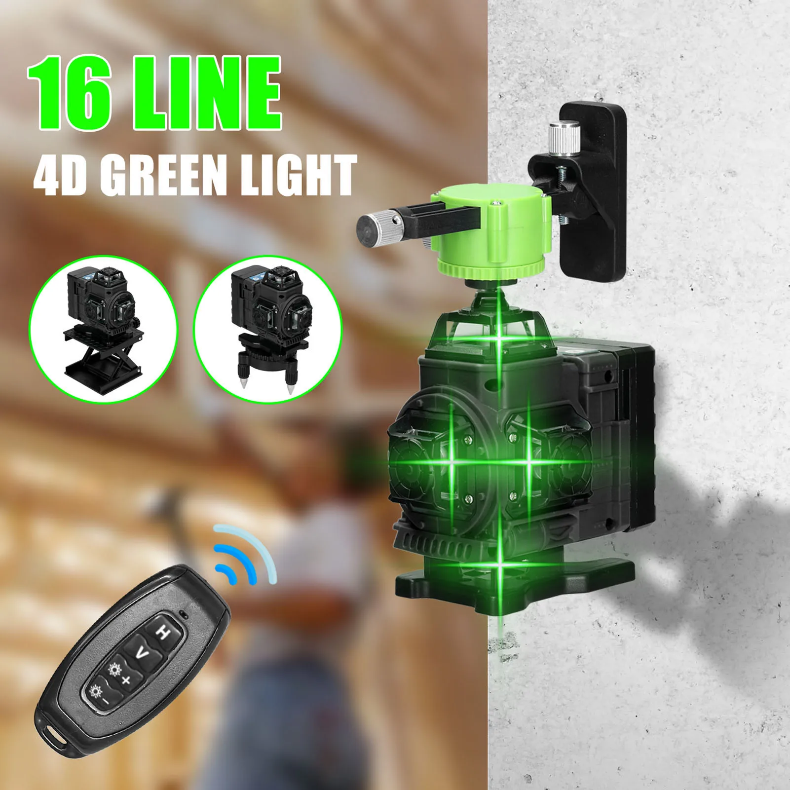 Multifunctional 16 Lines Laser Level 3° Self-leveling Omnidirectional Ground Wall Sticker Home Tools Set Function Leveling Tool
Multifunctional 16 Lines Laser Level 3° Self-leveling Omnidirectional Ground Wall Sticker Home Tools Set Function Leveling Tool