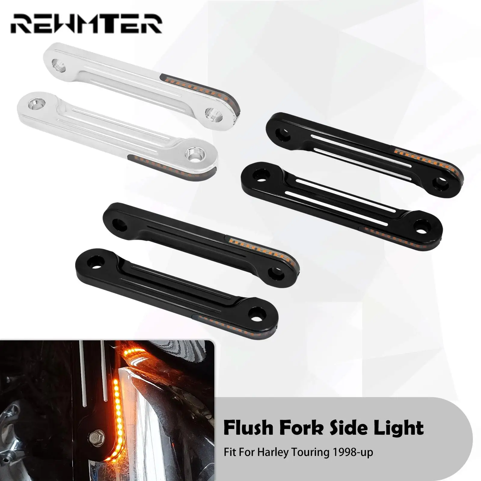 Motorcycle Front LED Flush Fork Turn Signal Light For Harley Touring Road King Glide 1998-2023 Shock Absorber Brackets Side Lamp
Motorcycle Front LED Flush Fork Turn Signal Light For Harley Touring Road King Glide 1998-2023 Shock Absorber Brackets Side Lamp