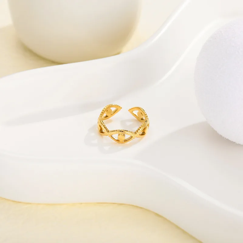 Hot New Product Eye Ring Fashion Eye Stainless Steel Opening Adjustable Ring Jewelry Gift
Hot New Product Eye Ring Fashion Eye Stainless Steel Opening Adjustable Ring Jewelry Gift