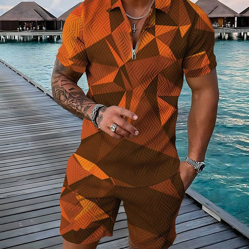 Men's Tracksuit Casual Summer Short Sleeve Polo Shirt and shorts Suit two-Piece Set Male Clothing Streetwear Clothes for Men
Men's Tracksuit Casual Summer Short Sleeve Polo Shirt and shorts Suit two-Piece Set Male Clothing Streetwear Clothes for Men