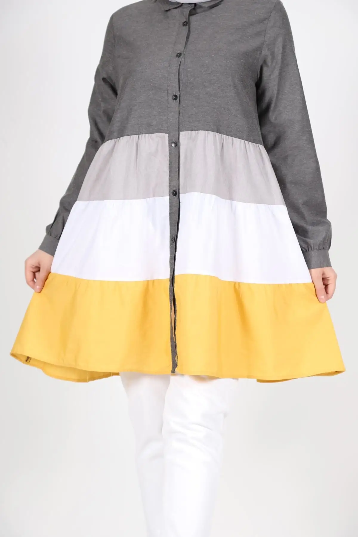 Women's Tunic Shirt Fabric smoked Terikoto Women Muslim Tunic 2021 Fashion
Women's Tunic Shirt Fabric smoked Terikoto Women Muslim Tunic 2021 Fashion