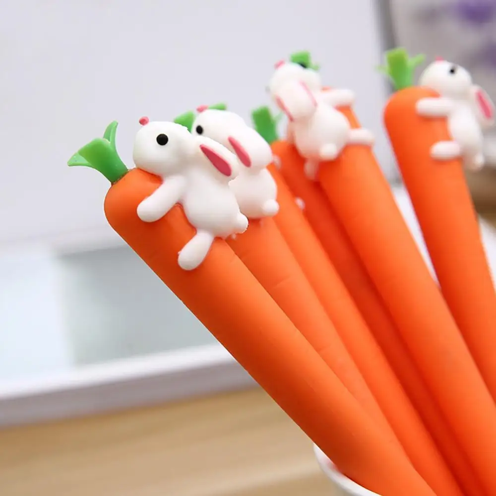Cute Rabbit Carrot Gel Pen Cute 0.5mm black Ink Neutral Pen Stationery gift Material Office School writing Stationery Supplies
Cute Rabbit Carrot Gel Pen Cute 0.5mm black Ink Neutral Pen Stationery gift Material Office School writing Stationery Supplies