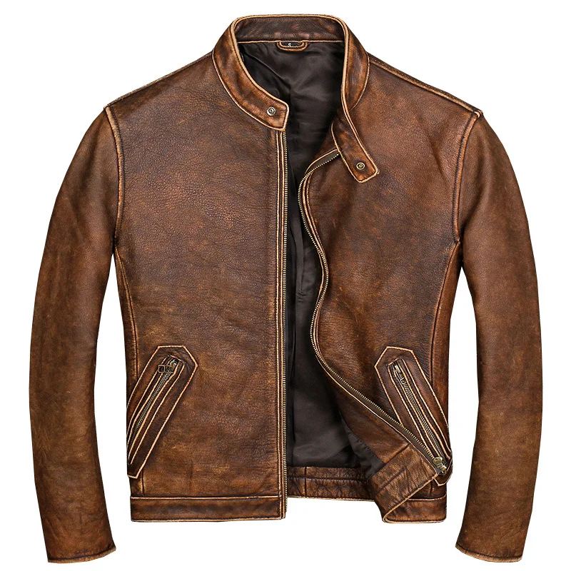 100% Real Leather Coat Men Autumn Winter Clothes 2022 Streetwear Genuine Cow Leather Jacket Mens Fit Moto Biker Coats
100% Real Leather Coat Men Autumn Winter Clothes 2022 Streetwear Genuine Cow Leather Jacket Mens Fit Moto Biker Coats