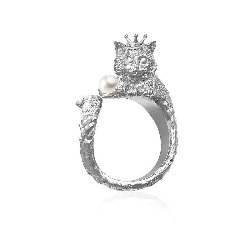 New 2023 Fashion Personality Cat Ring Unisex Pearl Open Ring Banquet Jewelry Accessories Gift
New 2023 Fashion Personality Cat Ring Unisex Pearl Open Ring Banquet Jewelry Accessories Gift