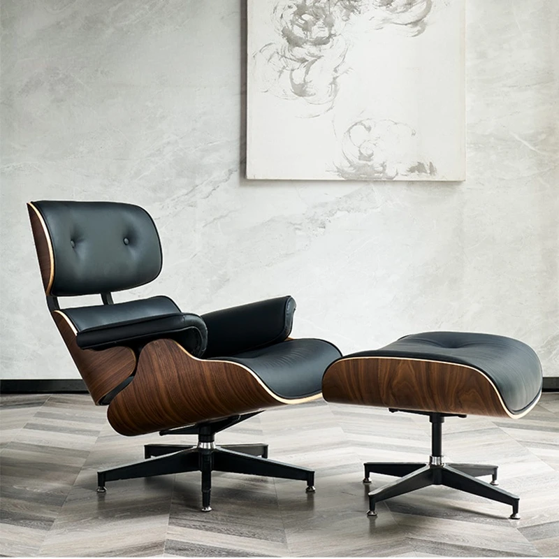 New Eames Genuine Leather Recliner Office Chair Home Bedroom Gaming Lazy Leisure Chair With Ottoman Designer Wooden Single Sofa
New Eames Genuine Leather Recliner Office Chair Home Bedroom Gaming Lazy Leisure Chair With Ottoman Designer Wooden Single Sofa