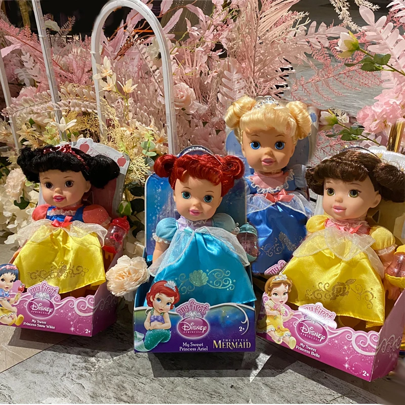 Disney Pretend Play Snow White Ariel Cinderella Bell Princess Baby Comfort Doll with Crown Bottle Doll Toy Gifts for Children
Disney Pretend Play Snow White Ariel Cinderella Bell Princess Baby Comfort Doll with Crown Bottle Doll Toy Gifts for Children