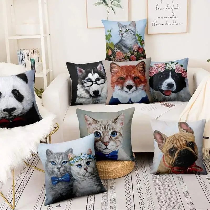 45x45cm Vintage Cat Drawing Cushion Decorative Throw Pillow Animal and Floral Print Pillowcase for Living Room Bedroom Hair
45x45cm Vintage Cat Drawing Cushion Decorative Throw Pillow Animal and Floral Print Pillowcase for Living Room Bedroom Hair