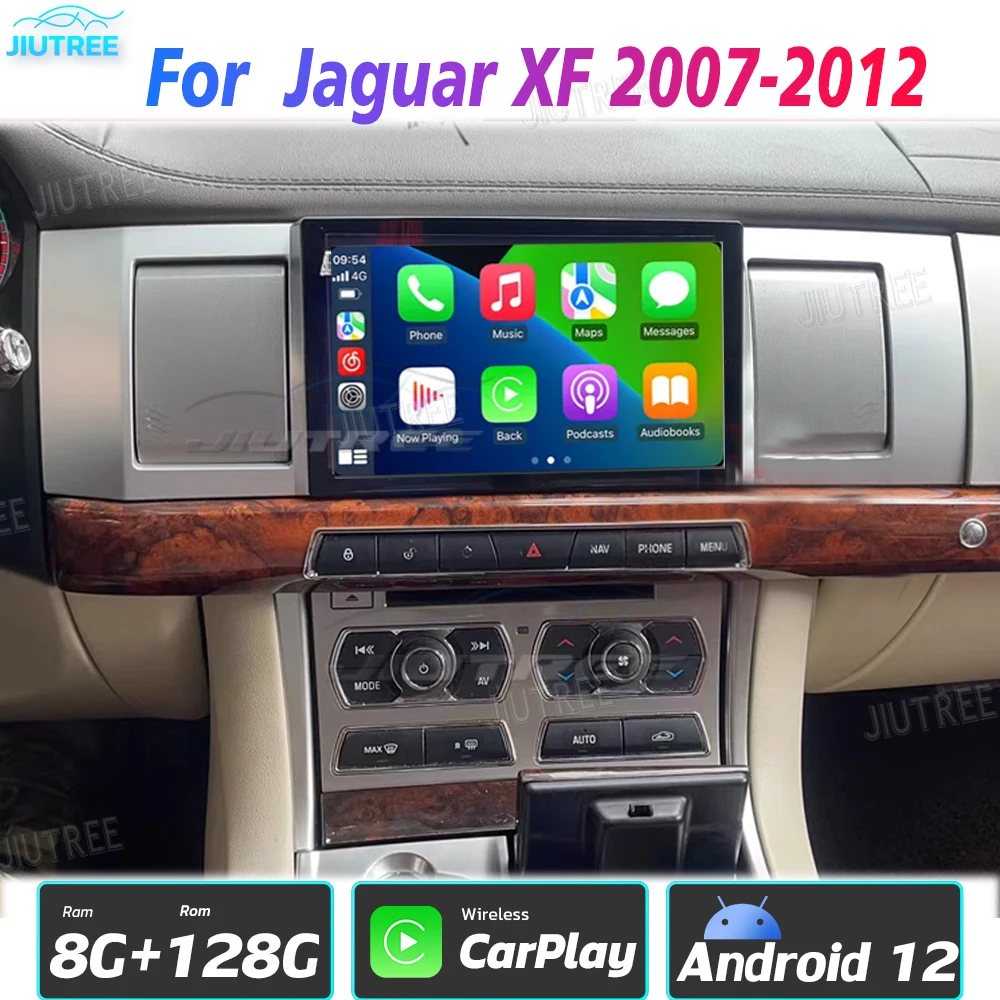 Автомобильный радиоприемник Tesla Style Android 12 для Jaguar XF 2007-2012 128G Мультимедийный