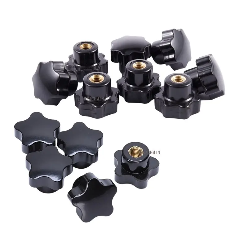 13 Pcs Female Thread Plastic Star Head Clamping Knob Jig Black, 8 Pcs M6 & 5 Pcs M8
13 Pcs Female Thread Plastic Star Head Clamping Knob Jig Black, 8 Pcs M6 & 5 Pcs M8