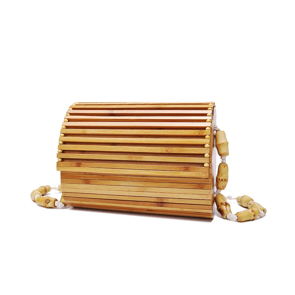 

Bamboo Bag Wood Fashion Crossbody Shoulder Bag Women Summer Beach Flap Ladies Messenger Bag High Quality Bohemia Cover Hard