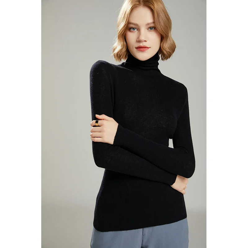 Spring and Summer New Ultra-Fine Wool Sweater Women's 100 Pure Wool Slimming Pile Neck Versatile Base thin High-neck Sweater
Spring and Summer New Ultra-Fine Wool Sweater Women's 100 Pure Wool Slimming Pile Neck Versatile Base thin High-neck Sweater