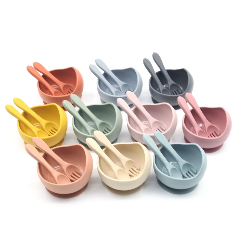 3 Pcs Baby BPA-Free Silicone Suction Feeding Bowl Spoon Fork Set Non-slip Dishes Utensil Tableware Newborn Infants Gifts 식판 유아
3 Pcs Baby BPA-Free Silicone Suction Feeding Bowl Spoon Fork Set Non-slip Dishes Utensil Tableware Newborn Infants Gifts 식판 유아