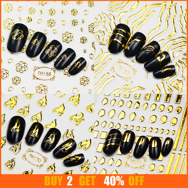 Foil Press 3D Gold Nail Art Stickers Gold Bronzing Laser Charm Butterfly Heart Three Dimensional Designer Manicure Accessories
Foil Press 3D Gold Nail Art Stickers Gold Bronzing Laser Charm Butterfly Heart Three Dimensional Designer Manicure Accessories