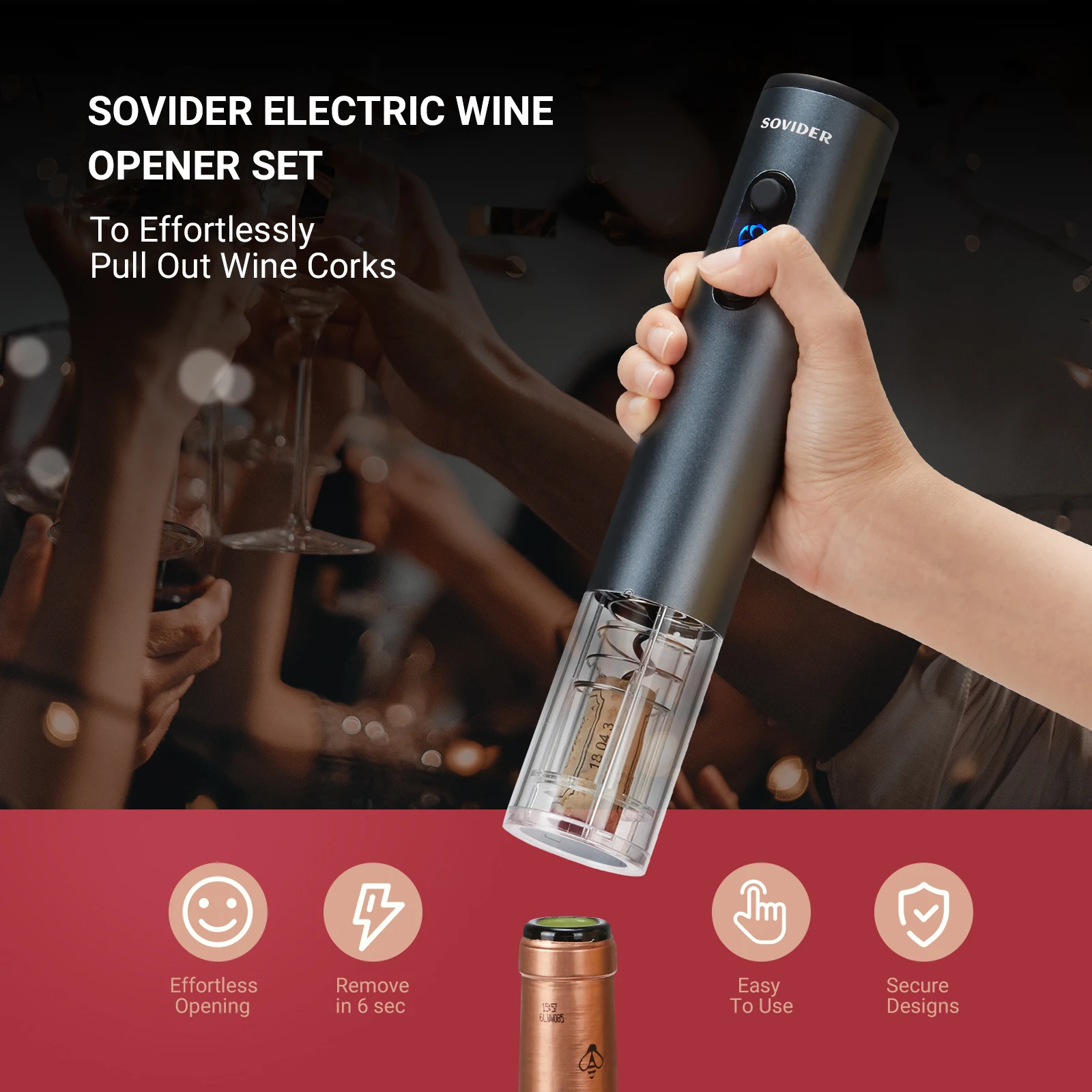 Electric Wine Bottle Opener Set Corkscrew Rechargeable Wine Opener Homekit For Party Bar Candlelight Accessories Kitchen Gadgets
Electric Wine Bottle Opener Set Corkscrew Rechargeable Wine Opener Homekit For Party Bar Candlelight Accessories Kitchen Gadgets