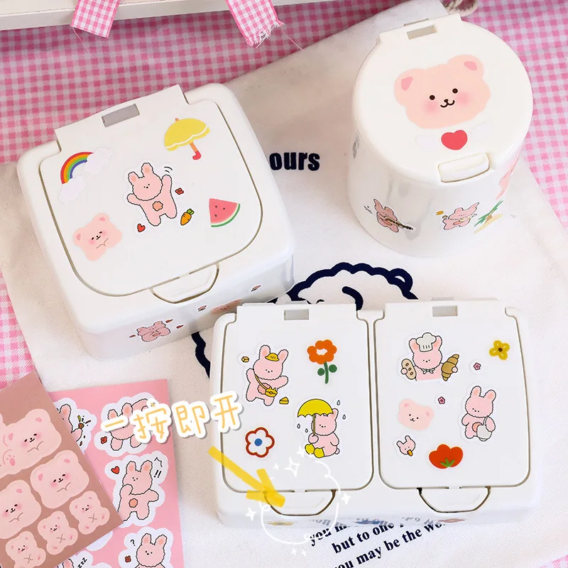 Japanese INS desktop Button Bullet Cover Storage Box Cute Kawaii Mini Object Clip with Lid Cotton Storage Box Organizer Holders
Japanese INS desktop Button Bullet Cover Storage Box Cute Kawaii Mini Object Clip with Lid Cotton Storage Box Organizer Holders