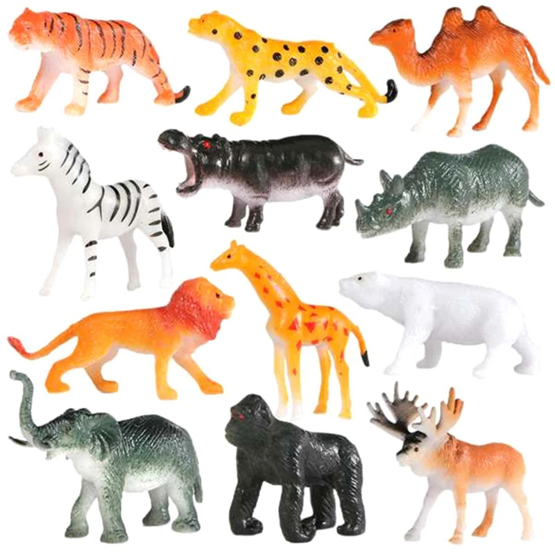 12 Pack Children's Simulation Wild Animal Model Lion Hippo Elephant Orangutan Animal Forest Toy Decoration
12 Pack Children's Simulation Wild Animal Model Lion Hippo Elephant Orangutan Animal Forest Toy Decoration
