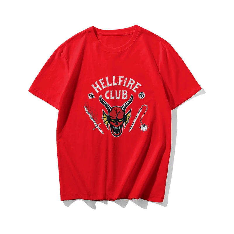 Pure cotton T-shirt New Stranger Things 4 T Shirt Women/Men Aesthetic Graphic Hellfire Club T shirts Unisex Funny Casual Male
Pure cotton T-shirt New Stranger Things 4 T Shirt Women/Men Aesthetic Graphic Hellfire Club T shirts Unisex Funny Casual Male