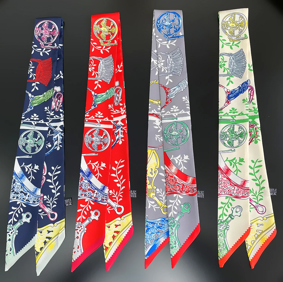 Women Fashion Neck Scarf Silk Hairbands Luxury Brand Designer Hair Scarves Female Bag Handle Accessories Ribbon 2023 New
Women Fashion Neck Scarf Silk Hairbands Luxury Brand Designer Hair Scarves Female Bag Handle Accessories Ribbon 2023 New