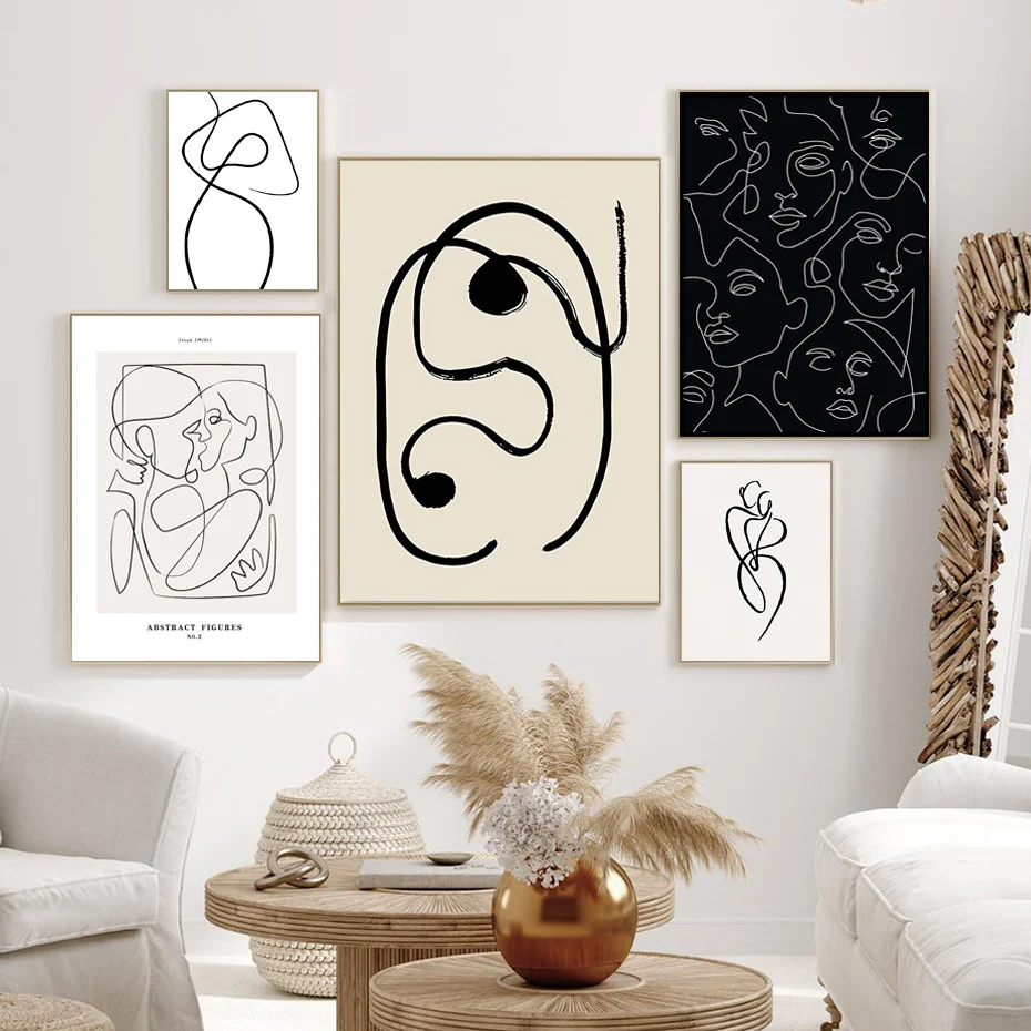 Abstract Lines Nude Woman Canvas Print Painting Black and White Mural letter painting Nordic Picture Minimalist Living Room
Abstract Lines Nude Woman Canvas Print Painting Black and White Mural letter painting Nordic Picture Minimalist Living Room