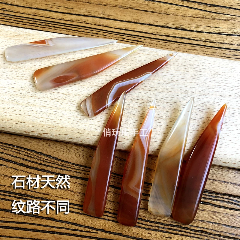85x15mm 1PC Natural agate to rub leather edge for Scoring Folding Creasing Paper Leather Crafts for Handmade Leather craft Tool
85x15mm 1PC Natural agate to rub leather edge for Scoring Folding Creasing Paper Leather Crafts for Handmade Leather craft Tool