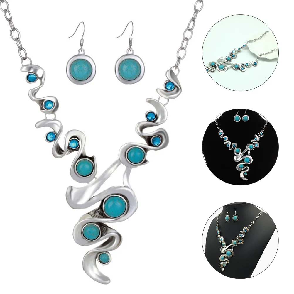 Earrings Turquoise Necklace Danglewomen Jewelry Retro Vintage African Drop Necklaces Delicate Female Kit Fashion Earring
Earrings Turquoise Necklace Danglewomen Jewelry Retro Vintage African Drop Necklaces Delicate Female Kit Fashion Earring