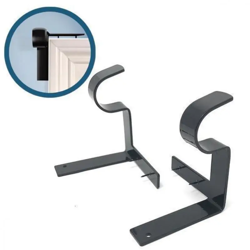 2PC Single Hang Curtain Rod Holders Bracket Into Window Frame Curtain Rod Bracket Curtain Rod Bracket Black
2PC Single Hang Curtain Rod Holders Bracket Into Window Frame Curtain Rod Bracket Curtain Rod Bracket Black
