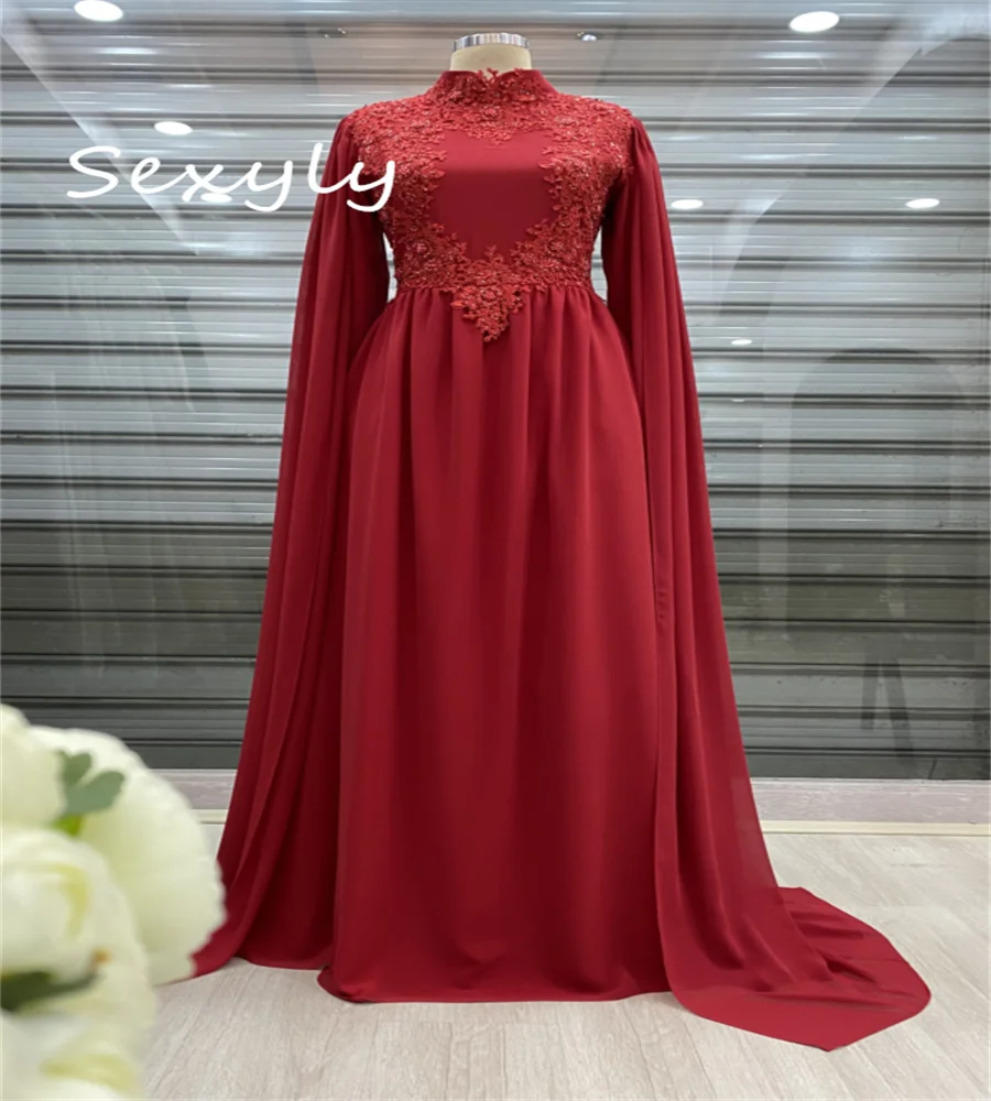 Vintage Red Muslim Evening Dress 2023 Caftan Moroccan Dubai Abaya Prom Dresses Long Seeve Appliques Lace Formal Party Gowns Chic
Vintage Red Muslim Evening Dress 2023 Caftan Moroccan Dubai Abaya Prom Dresses Long Seeve Appliques Lace Formal Party Gowns Chic