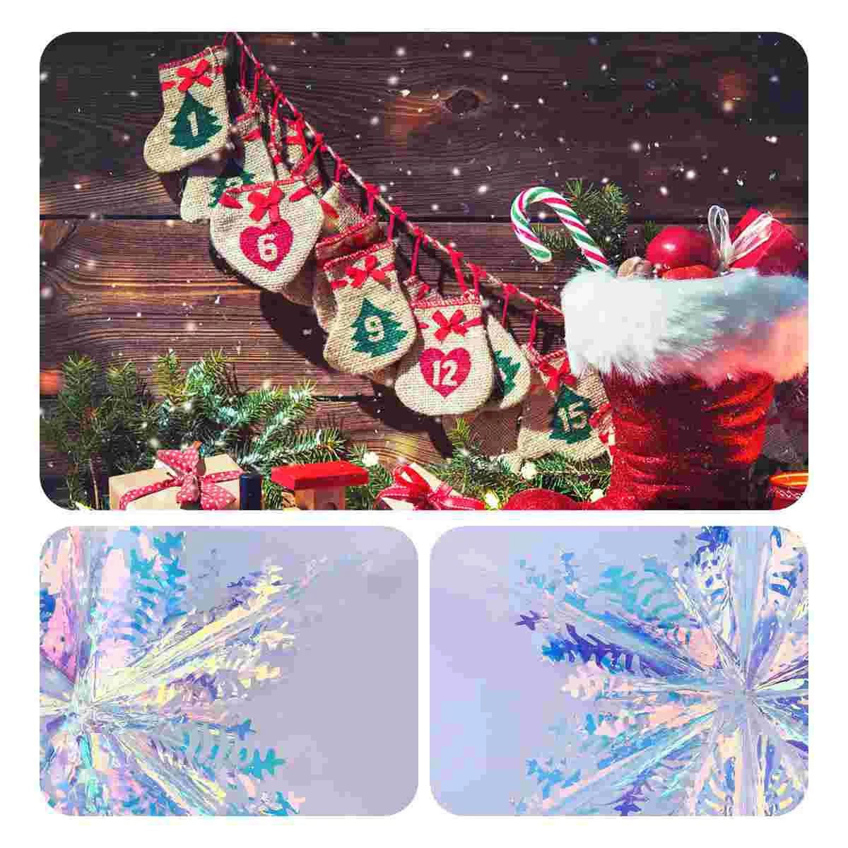 Snowflake Decoration Snowflakes Iridescent Christmas Tree Hanging Ornament Garland Pendant Rainbow Glittery Flakes Supplies Snow
Snowflake Decoration Snowflakes Iridescent Christmas Tree Hanging Ornament Garland Pendant Rainbow Glittery Flakes Supplies Snow