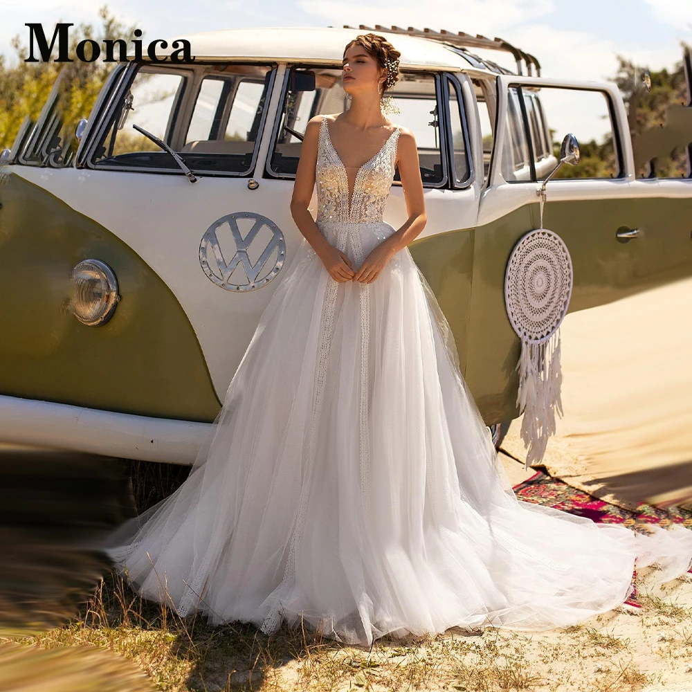 MONICA Glitter Deep V-Neck Backless Wedding Dresses For Women 2023 Bride Sequined Sleeveless Zipper Robe De Mariée Made To Order
MONICA Glitter Deep V-Neck Backless Wedding Dresses For Women 2023 Bride Sequined Sleeveless Zipper Robe De Mariée Made To Order