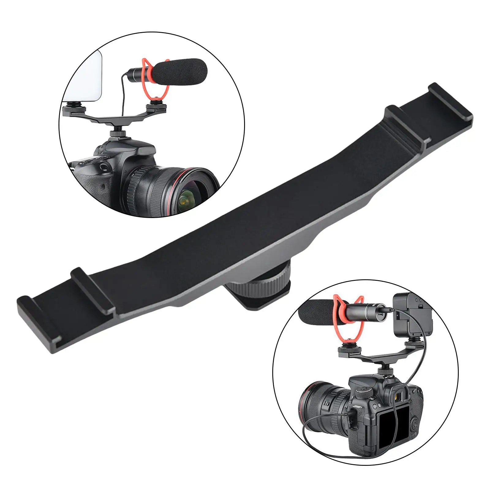 Dual Cold Shoe Mount with Hot Shoe Mount Adapter Extension Rod for Video Light Camera Flash Fill Light
Dual Cold Shoe Mount with Hot Shoe Mount Adapter Extension Rod for Video Light Camera Flash Fill Light
