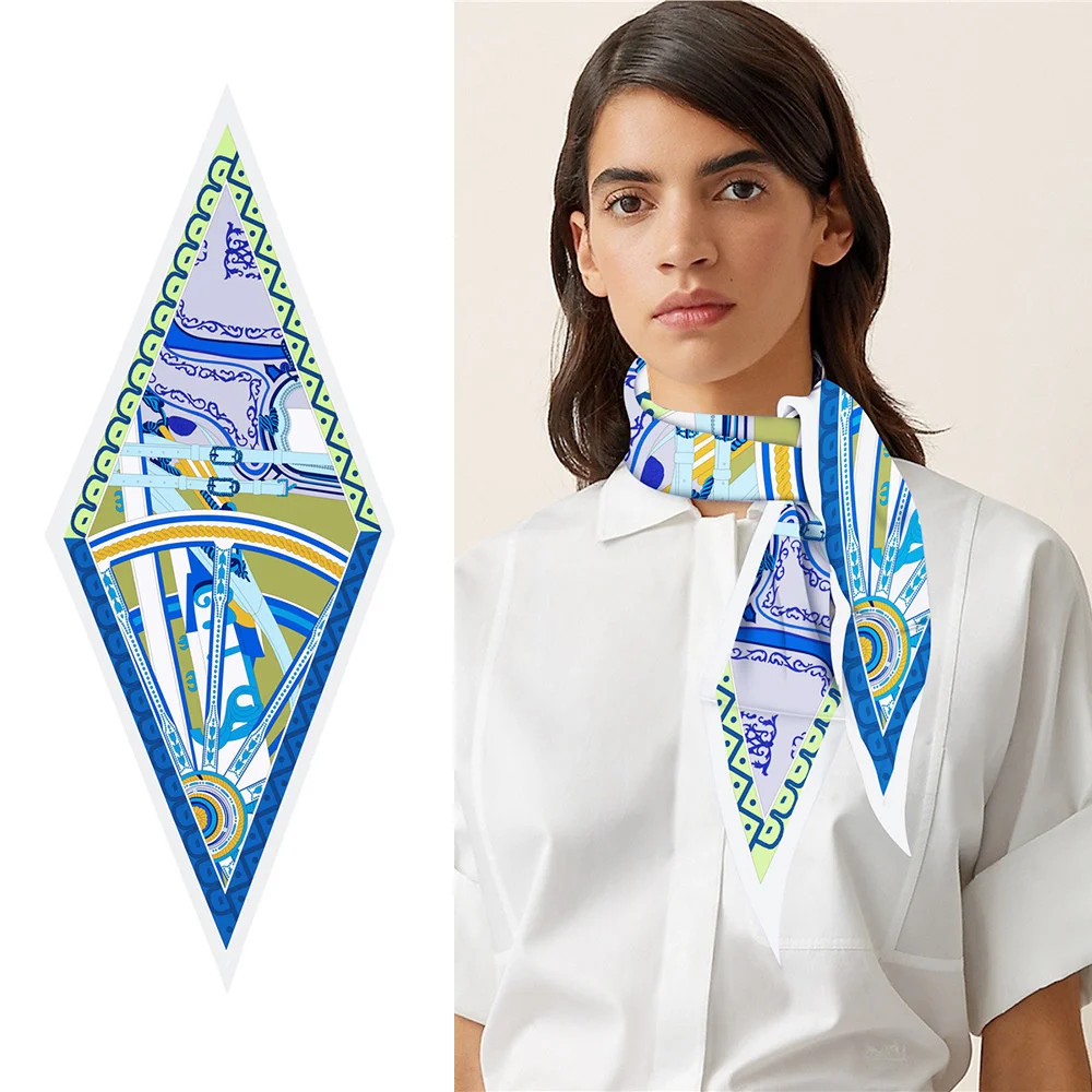 Free Shipping 2023 New Diamond Shape Silk Scarf Women Luxury Brand Print Scarves Hijab Fashion Women's Scarf Shawl Foulard 
Free Shipping 2023 New Diamond Shape Silk Scarf Women Luxury Brand Print Scarves Hijab Fashion Women's Scarf Shawl Foulard